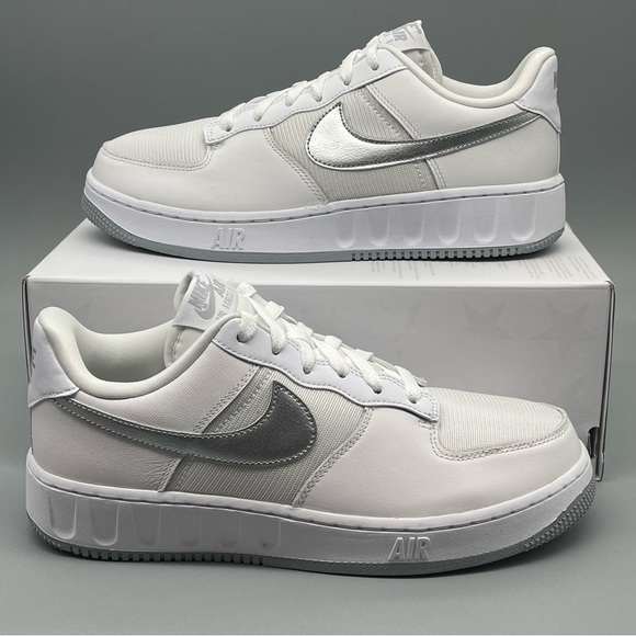 Nike Air Force 1 Unity GS White Grey Platinum Kids Sz 6Y / Womens 7.5 - Picture 7 of 11